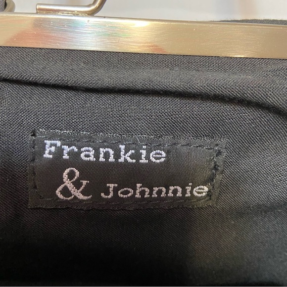 Frankie &Johnnie Dark Gray Womens Vintage Mini Satchel Bag features Kiss closure - Picture 5 of 13